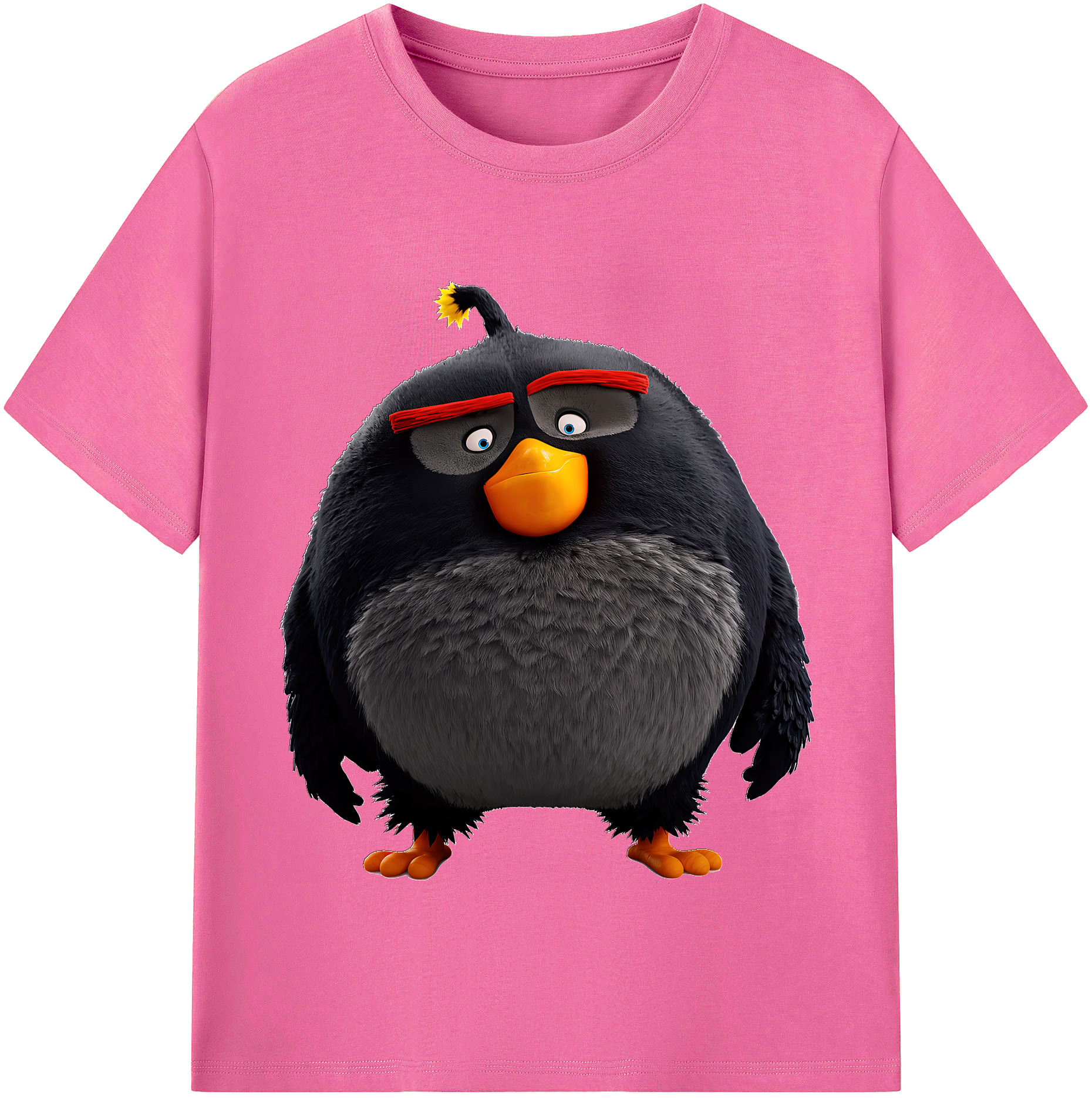 （画像用） Angry Birds アングリーバード レディースカジュアルプリントTシャツ（綿100％）